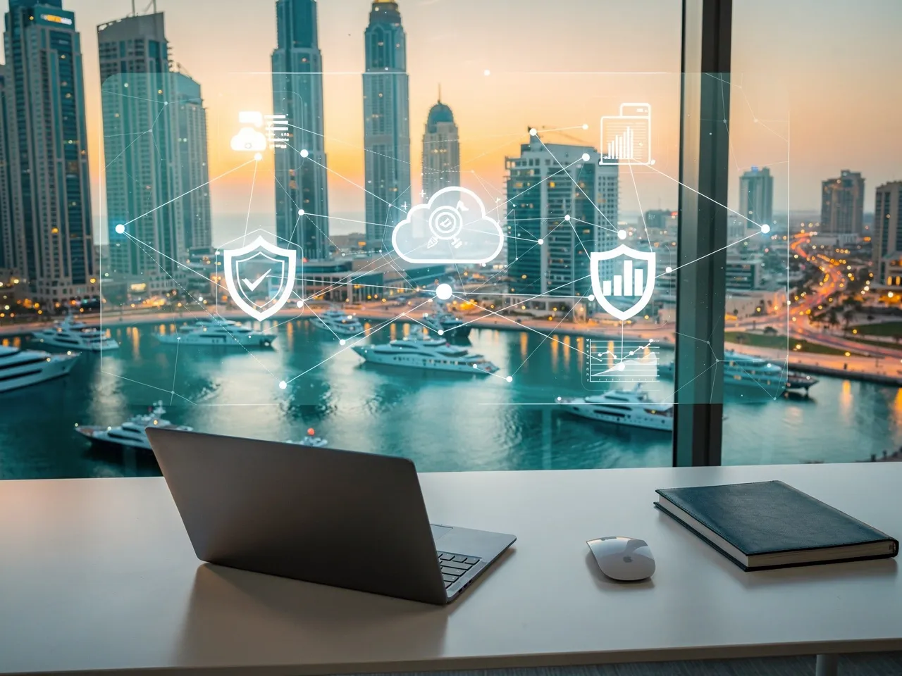 Dubai Marina view symbolizing seamless New York LED SS connectivity